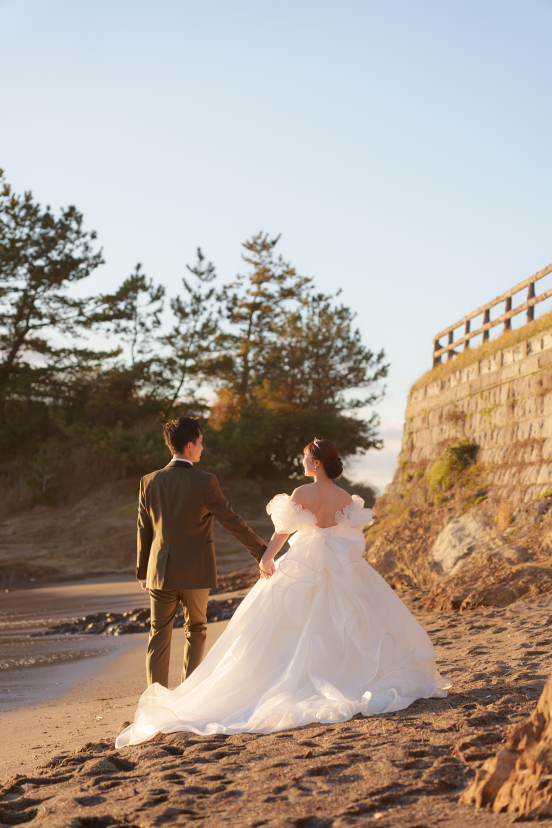 砂浜に残るふたりのリズム