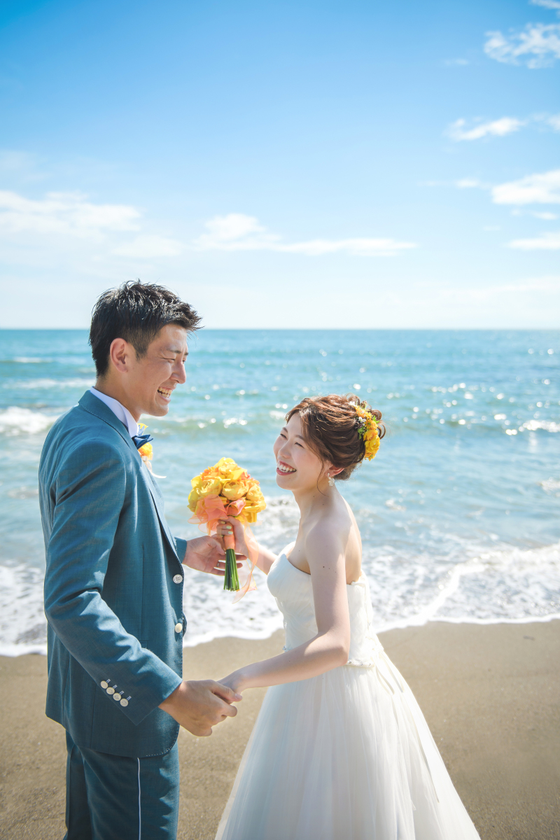 気取らない笑顔でおふたりらしい一枚を。