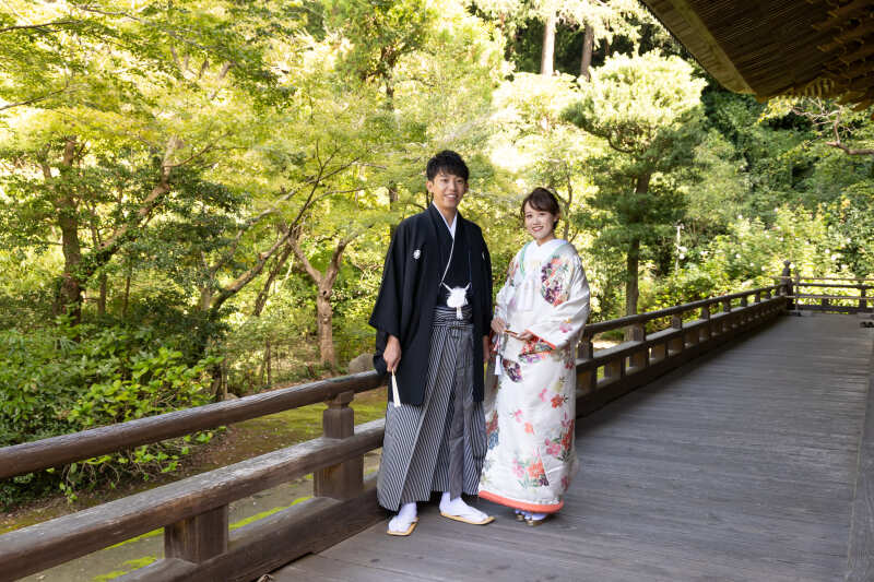 【妙本寺撮影プラン】白無垢or色打掛×紋付&衣裳小物レンタル,ヘアメイク&アテンド,データ100カット◆移動費・撮影申請費込