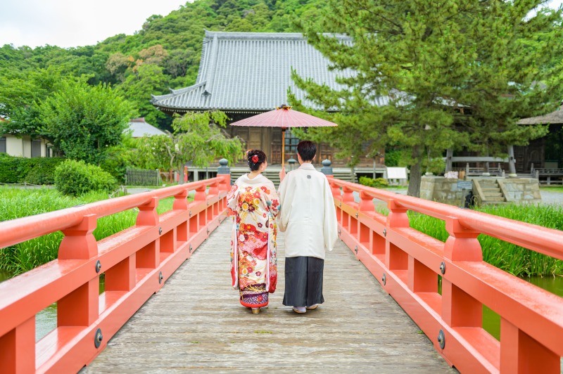 【称名寺撮影プラン】上質色打掛×袴【レタッチ済100カット以上全データ】