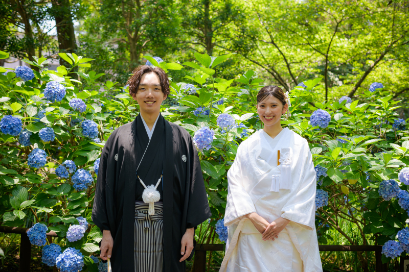 【新緑｜妙本寺撮影プラン】白無垢or色打掛&times;紋付&衣裳小物レンタル,ヘアメイク&アテンド,データ100枚◆移動費･撮影申請費込