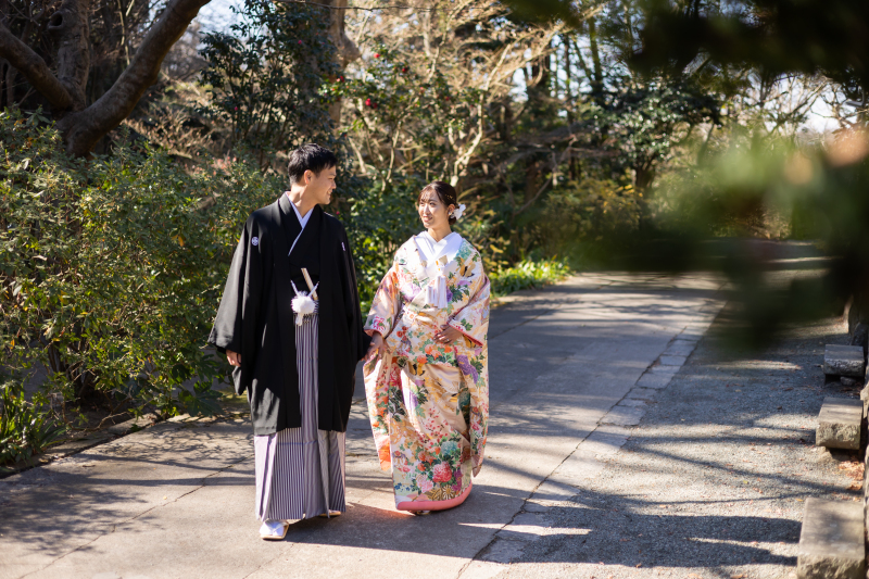 【和装ロケーションフォト】白無垢or色打掛&紋付,ヘアメイク,データ100枚,移動費、撮影申請費込