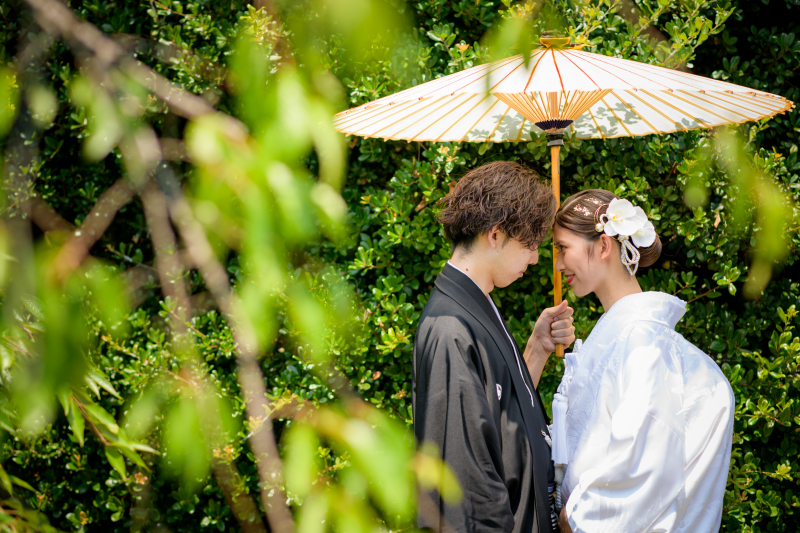 【新緑ロケーションフォト】新郎新婦和装1着ずつ,ヘアメイク,データ100カット,全データレタッチ付き,移動費,撮影申請費込