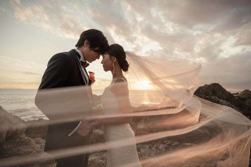 【一色海岸撮影プラン】上質ドレス&times;タキシード&衣裳小物レンタル、レタッチ済100カット