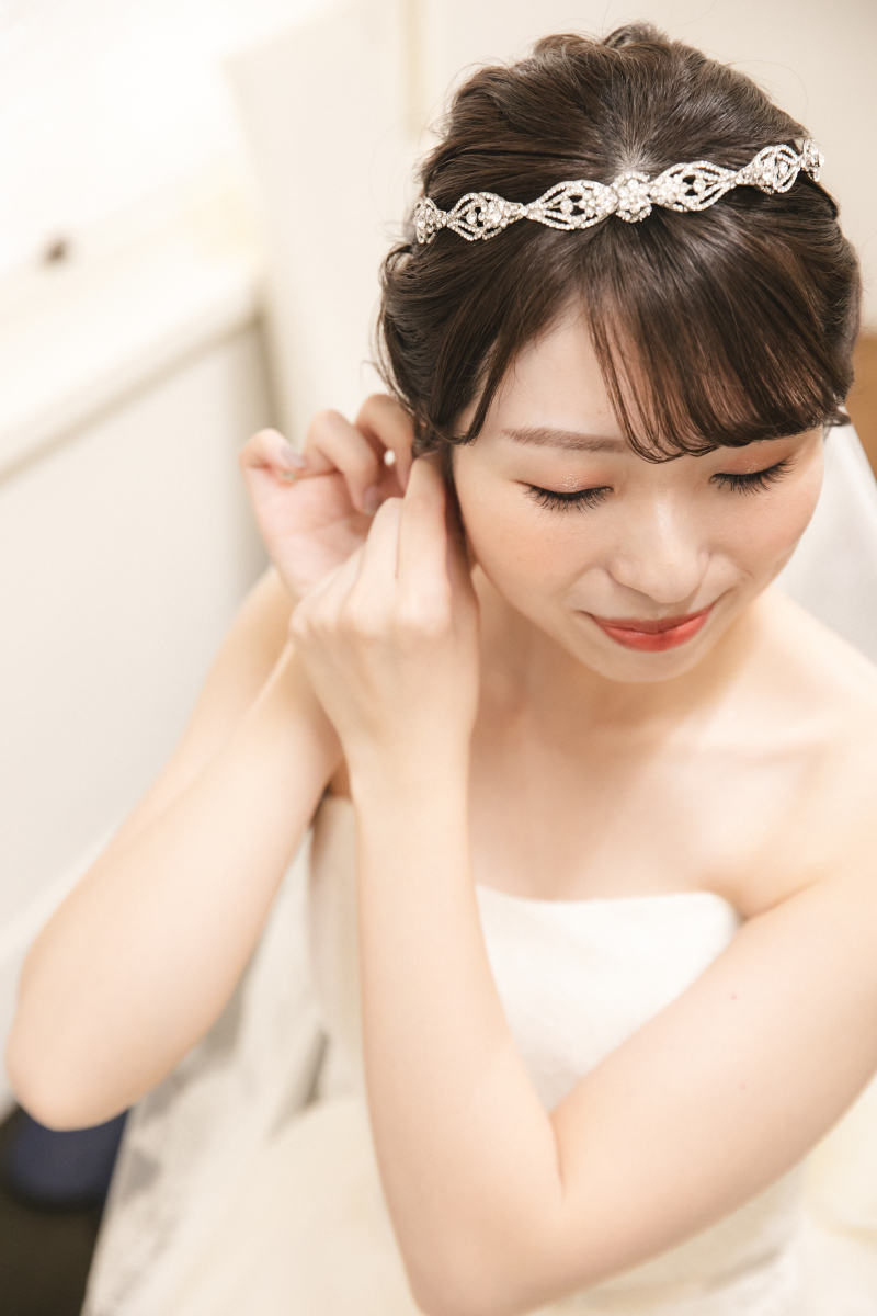 アクセサリーをつけて