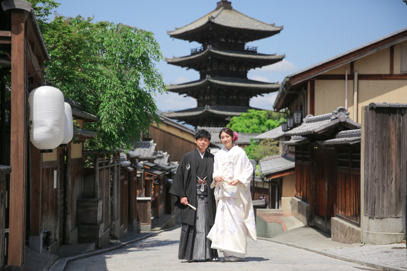 和装×京都らしい町並み