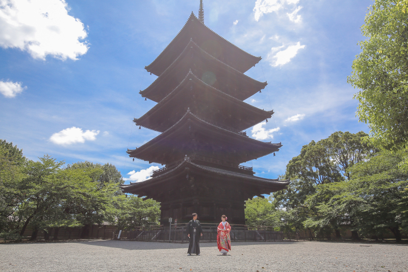 東寺でロケーション撮影&チャペルで撮影