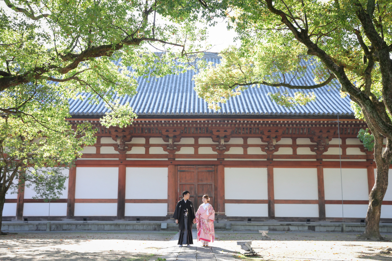 東寺での撮影スタート