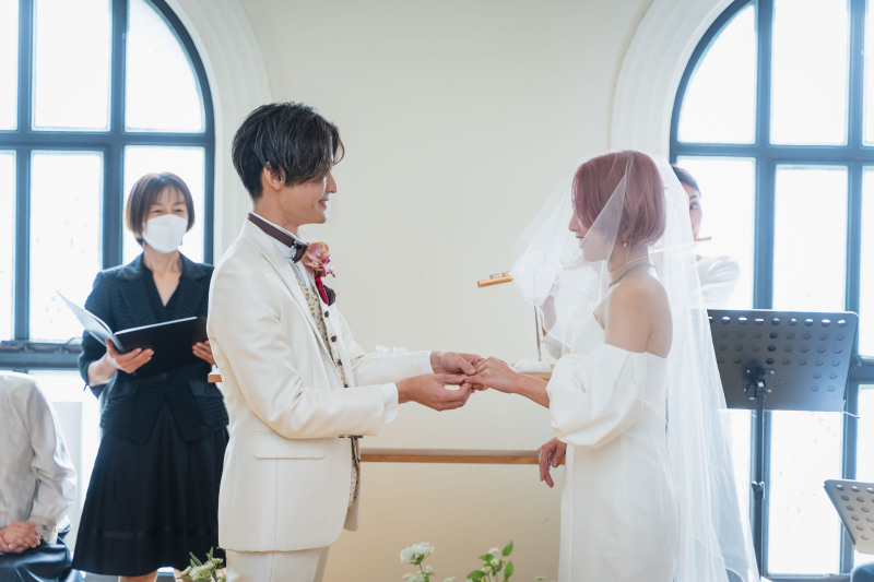 指輪の交換