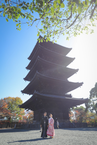 東寺と鴨川で撮影☆