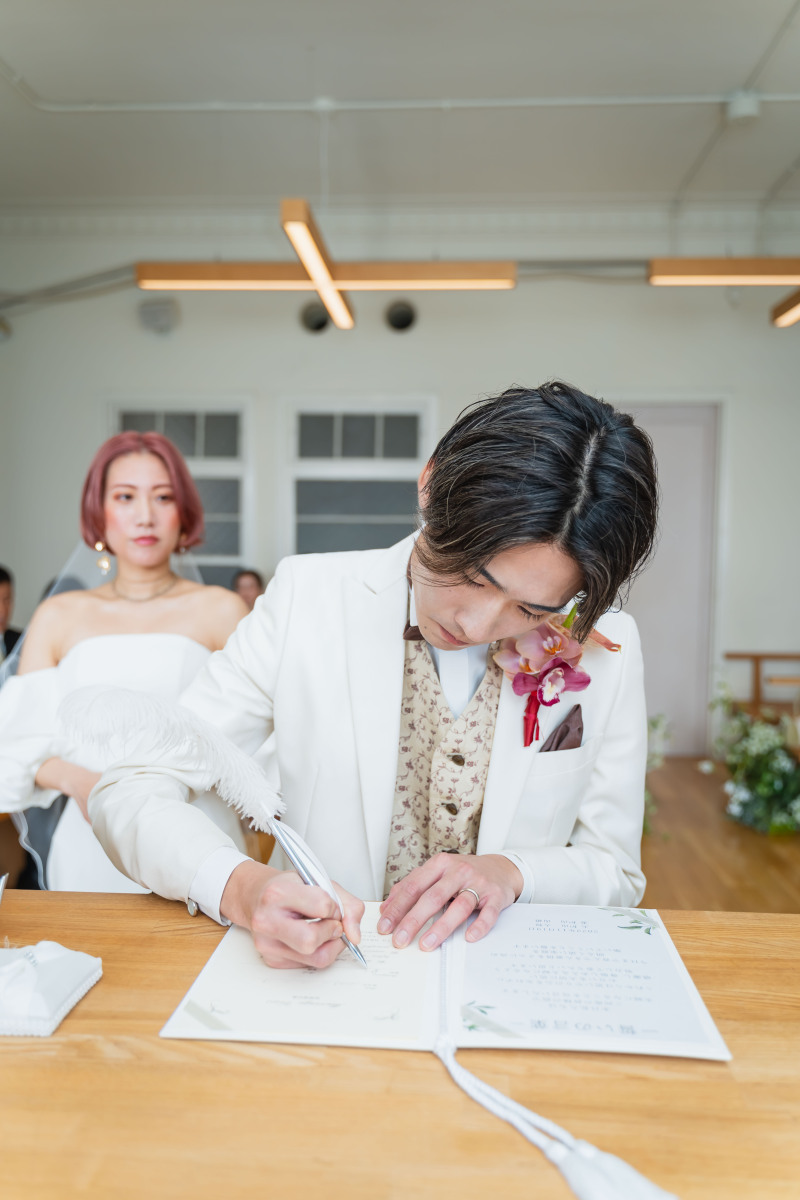 ご新郎様のサイン