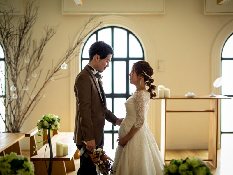 ヴォヤージュ ドゥ ルミエール京都七条迎賓館_マタニティフォトの撮影ができる