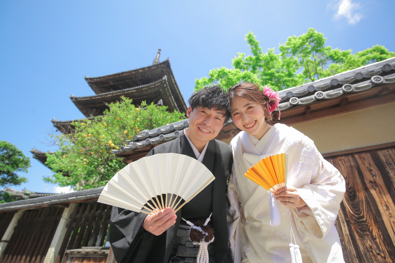 美しい境内やお庭での撮影も可能♪京都らしい一枚を♪