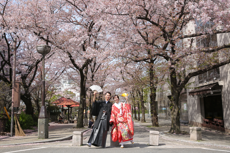 ヴォヤージュ ドゥ ルミエール京都七条迎賓館_庭園で撮影できる