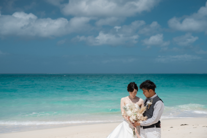 宮古ブルーの背景が美しい！