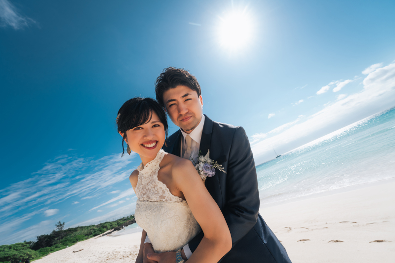 晴天の下で輝くお二人♡