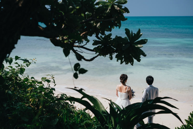 ビーチに降りたお二人♪