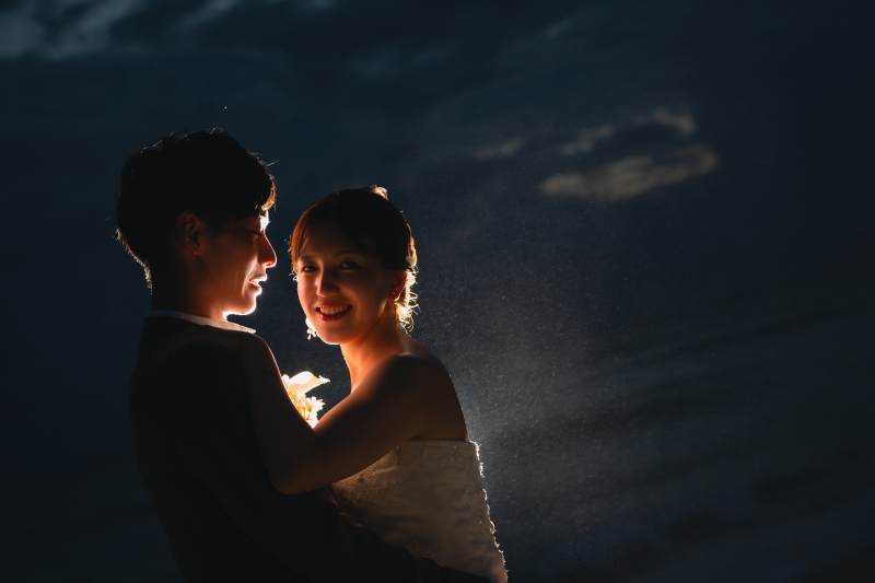 ライティングで照らされたお二人♡