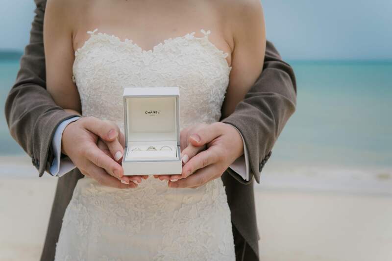 指輪ケースとともに♡