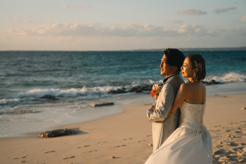 夕焼けに照らされて…