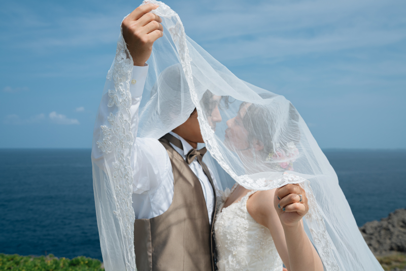 ベールを使って♡