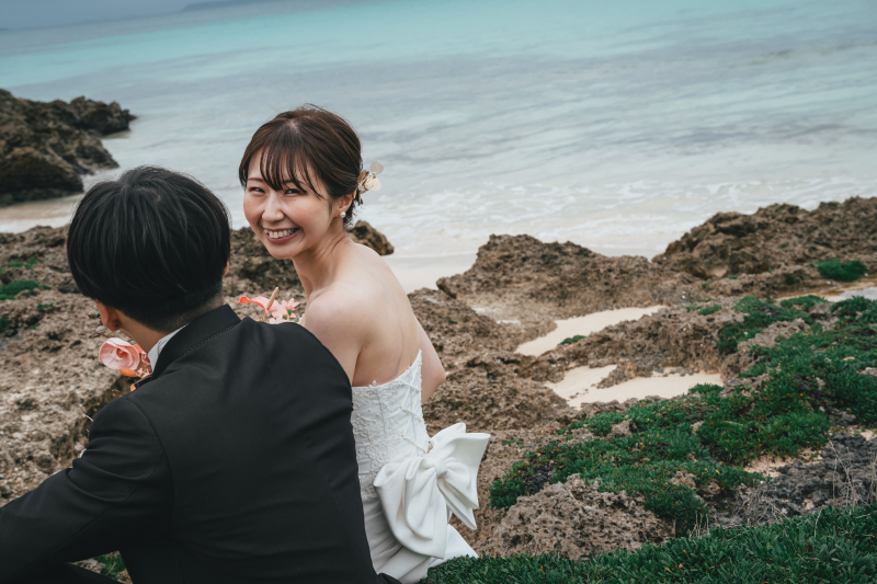 幸せな新婦様の笑顔