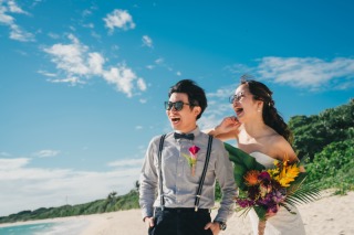 良く晴れた空と海