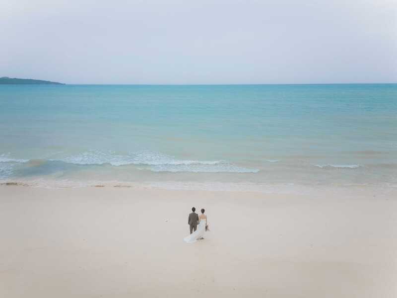 広い海と、広い空！
