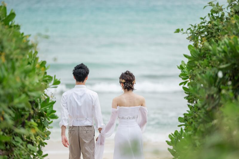 緑を抜けた先に広がる海！