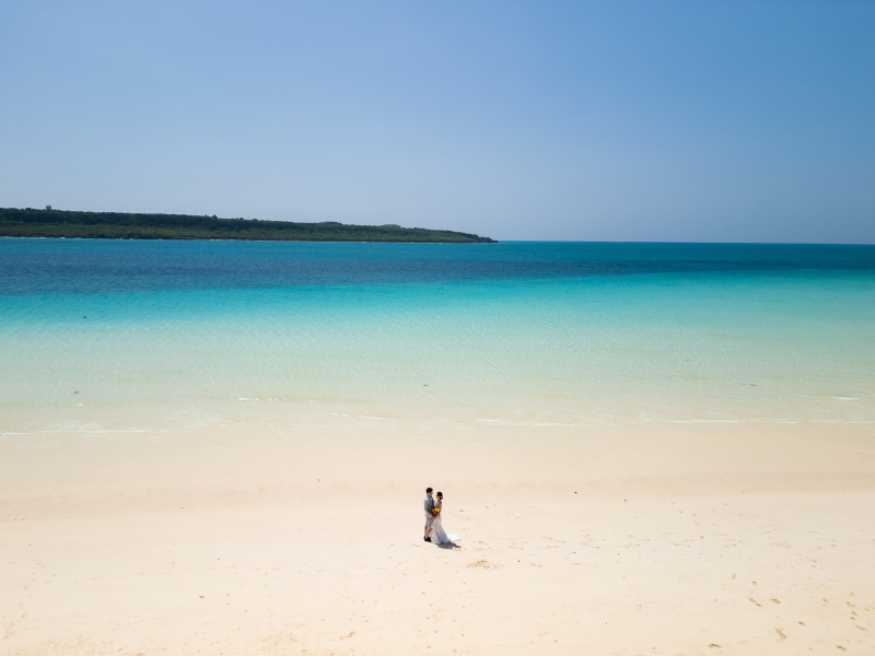 リゾート地ならではのドローン撮影