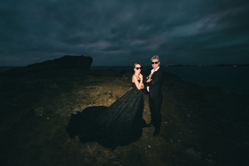 ブラックドレスでナイトショット♡