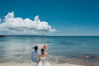 一面に広がる海での撮影！