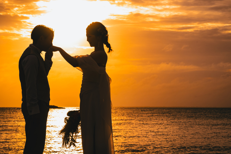 サンセットとシルエット