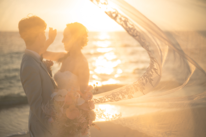 ベールをなびかせて♡