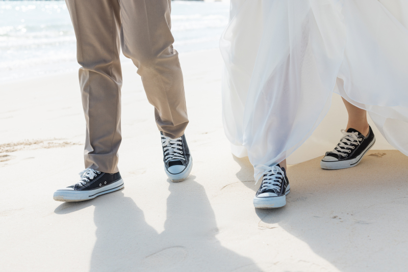 お揃いのスニーカーで★