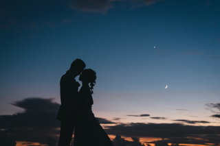 宮古の夕暮れシルエット