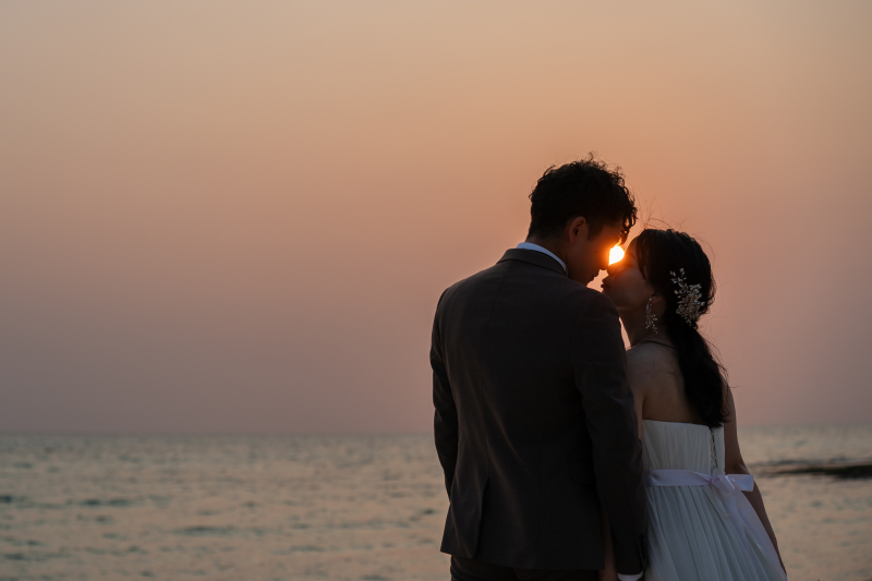 赤く染まる夕日♡