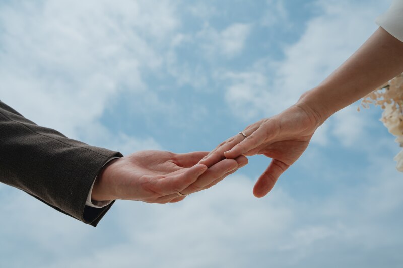 手繋ぎショット！