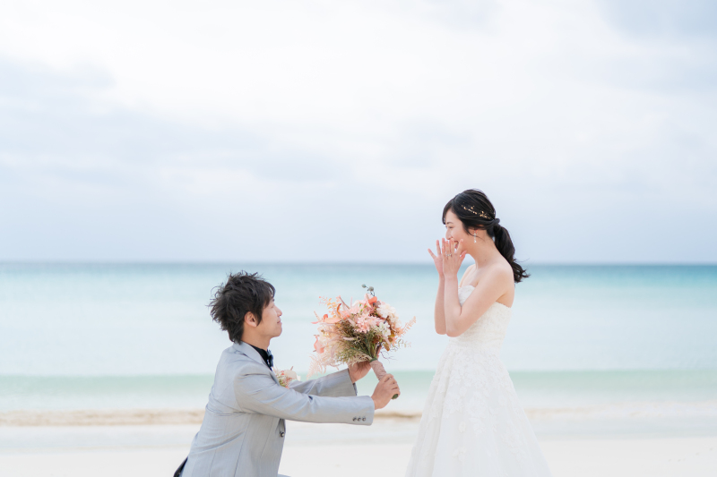 ブーケでプロポーズショット♡