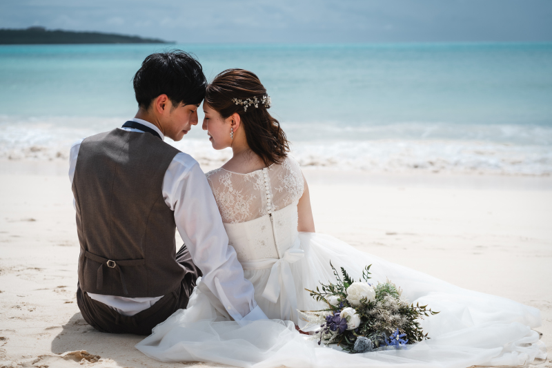 ビーチで寄り添って♡