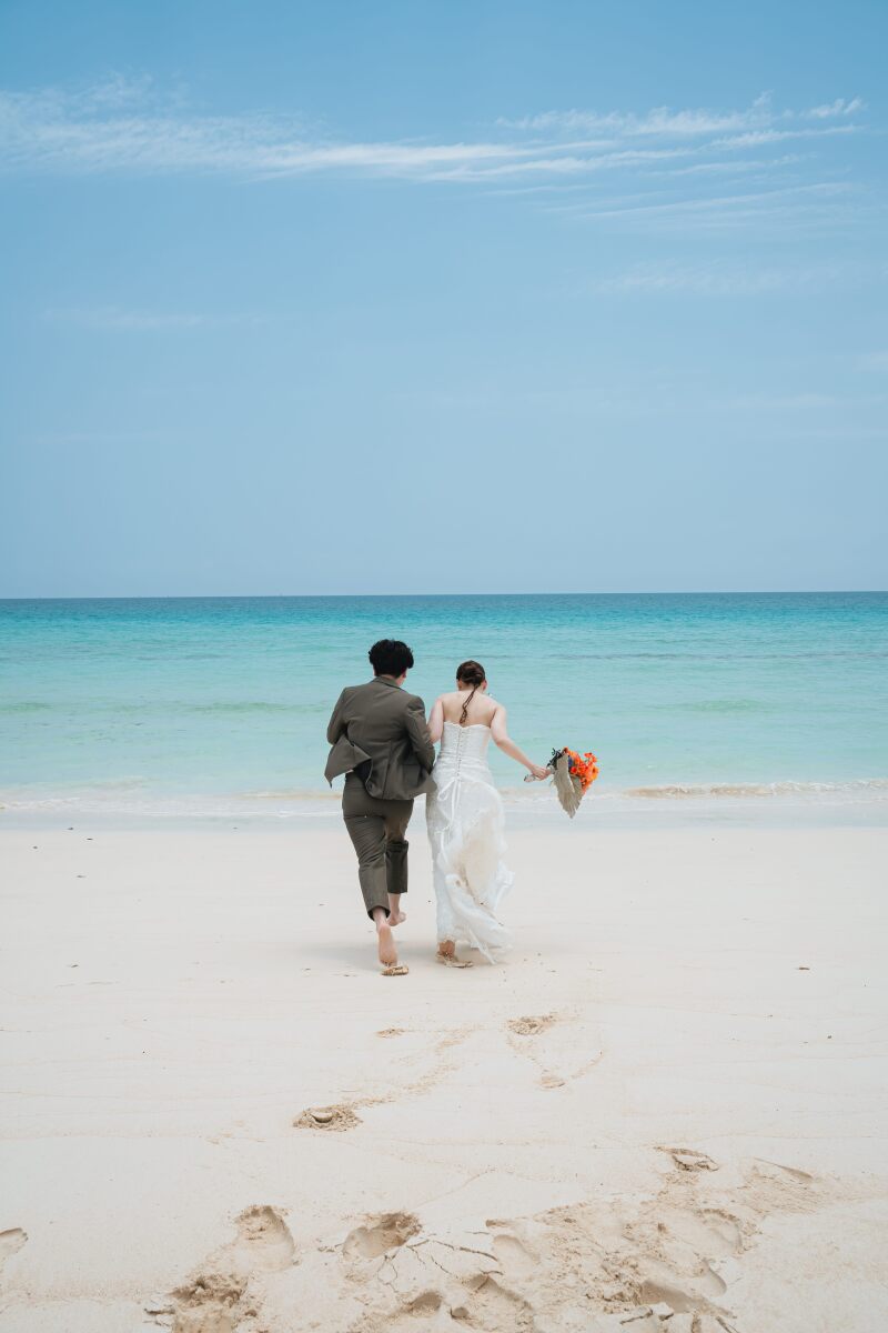 海に向かって！