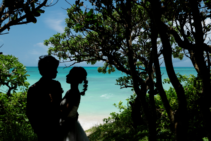 シルエットと宮古ブルー