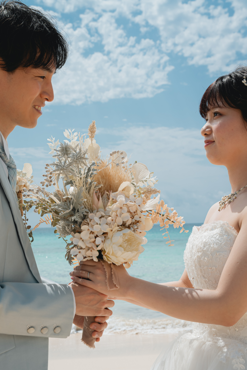 ブーケを真ん中に！