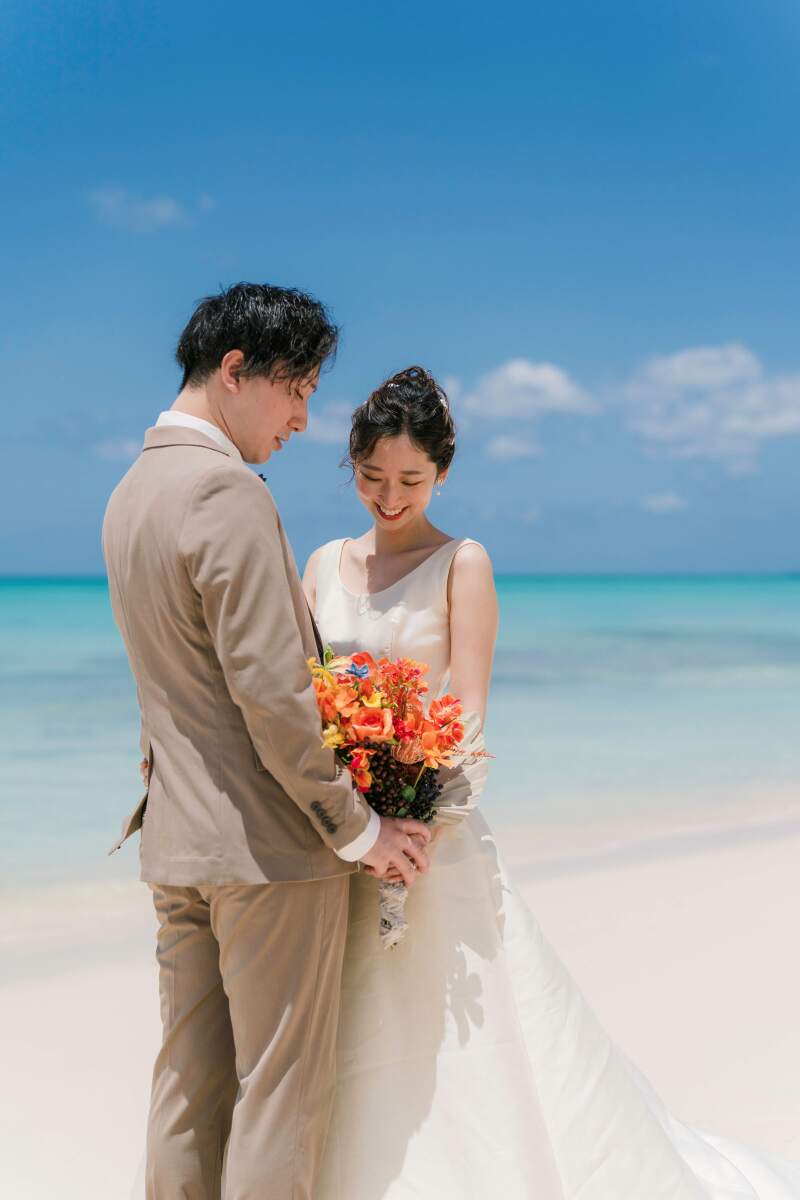 お2人でブーケを持って！