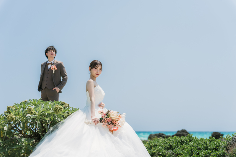 青い海と豊かな自然に囲まれたロケーションフォト