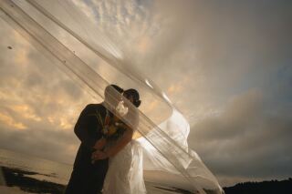 ベールを使用しての演出！