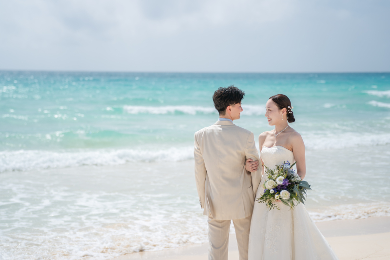 エメラルドグリーンのような海で♡