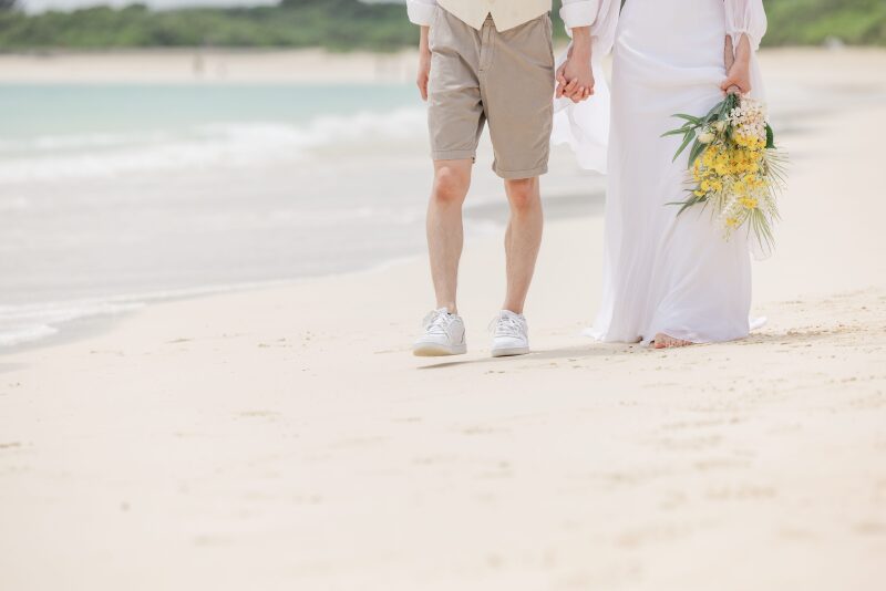 足元にショット！