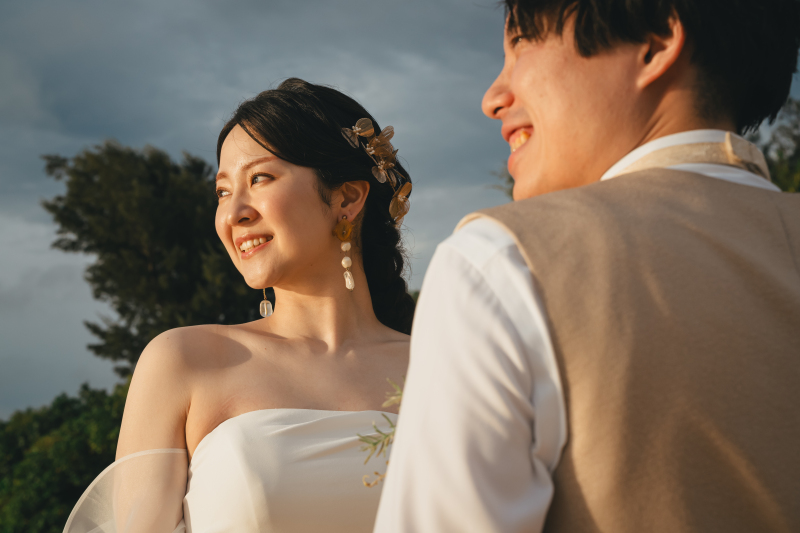 夕日に照らされるおふたり