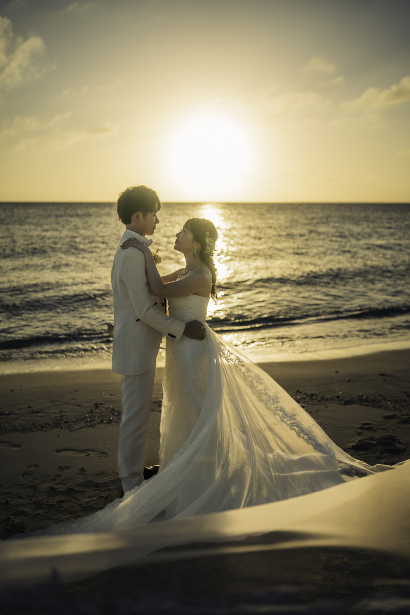 夕日とロングベール！